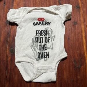 heb newborn onesie fresh out of the oven